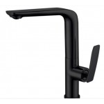 Round Matte Black Kitchen Sink Mixer Tap